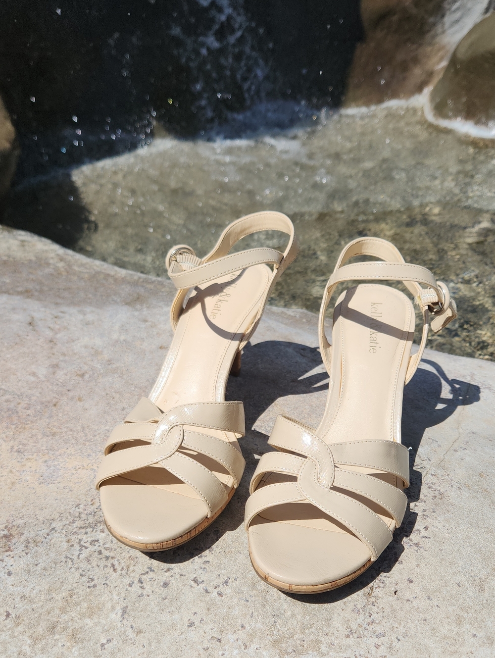 Kelly & Katie Beige Strappy Women's Sandals